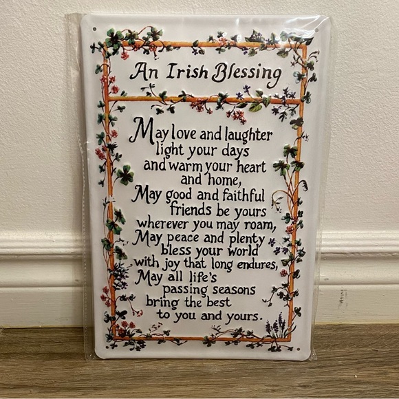 Irish Blessing Metallic Sign - Handmade - Picture 2 of 3